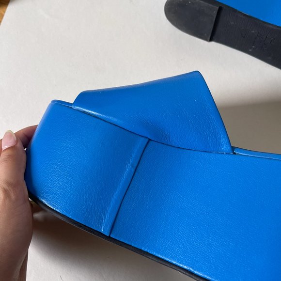 Simon Miller Blackout Platform Sandals Slides in Sea Blue Size 37 - Picture 9 of 9